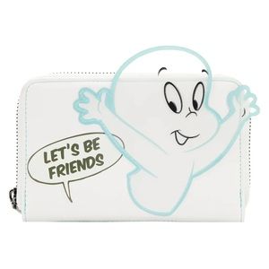 LOUNGEFLY CASPER THE FRIENDLY GHOST GLOW ZIP AROUND WALLET NWT